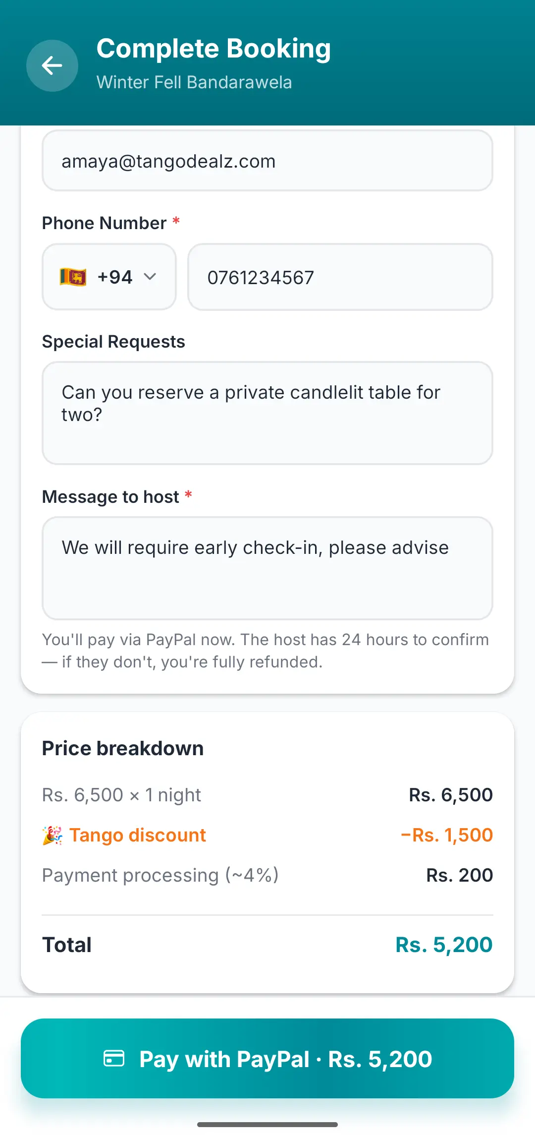 App screenshot